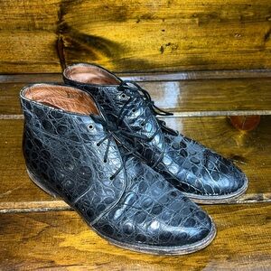 Vintage Cole Haan Croc Embossed Leather Shoes- 6.5